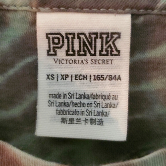 Victoria Secret Pink Campus Tie Dye T-Shirt Long Sleeved - Picture 2 of 6